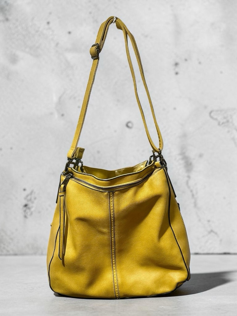 Realer Vegan Yellow Hobo Bag